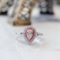 Gia Certified 14k Gold 0.31 Ct Natural J Vvs2 Pear Diamond Ring