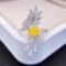 Gia Certified 14k Gold 2.21 Ctw Natural Yellow Diamond & Diamond Ring