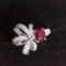 14k Gold 1.43 Ctw Natural Ruby & Diamond Ring