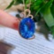 14k Gold 24.13 Ctw Natural Topaz & Diamond Pendant