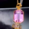 14k Gold 17 Ct Natural Kunzite Necklace