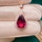 14k Gold 3.72 Ctw Natural Tourmaline & Diamond Pendant
