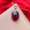 14k Gold 4.93 Ctw Natural Tourmaline & Diamond Pendant