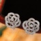 14k Gold 0.9 Ct Natural H Diamond Earrings