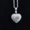 Gia Certified 14k Gold 0.35 Ct Natural D Vvs1 Heart Diamond Pendant