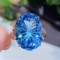 14k Gold 14.39 Ctw Natural Topaz & Diamond Ring
