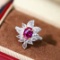 14k Gold 2.20 Ctw Natural Ruby & Diamond Ring