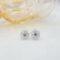 14k Gold 0.84 Ctw Natural Blue Diamond & Diamond Earrings