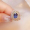 14k Gold 1.25 Ct Natural Sapphire & Diamond & Sapphire Ring/pendant