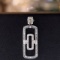 14k Gold 0.5 Ct Natural H Diamond Pendant