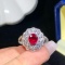 14k Gold 2.32 Ctw Natural Ruby & Diamond Ring