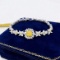 14k Gold 4.48 Ctw Natural Yellow Diamond & Diamond Bracelet