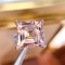 14k Gold 14.84 Ctw Natural Morganite & Diamond Ring