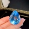 14k Gold 37.75 Ct Natural Topaz & Diamond Ring
