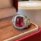 14k Gold 3.5 Ct Natural Tourmaline & Diamond Ring