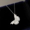 14k Gold 0.8 Ct Natural H Diamond & Butterfly Pendant
