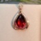 14k Gold 8.9 Ct Natural Tourmaline & Diamond Pendant