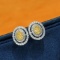 14k Gold 0.7 Ct Natural Color Diamond Earrings