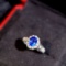 14k Gold 1.68 Ct Natural Sapphire & Diamond Ring