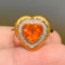 14k Gold 2.65 Ct Natural Spessartine & Diamond Ring