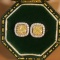 14k Gold 0.74 Ctw Natural Yellow Diamond & Diamond Earrings