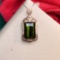 14k Gold 5.99 Ctw Natural Tourmaline & Diamond Pendant
