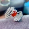 14k Gold 1.07 Ct Vivid Red Natural Ruby & Diamond Ring