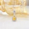 14k Gold 1.06 Ctw Natural Yellow Diamond & Diamond Necklace