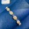 14k Gold 4.69 Ctw Natural Yellow Diamond & Diamond Bracelet