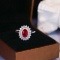 14k Gold 1.54 Ctw Natural Ruby & Diamond Ring