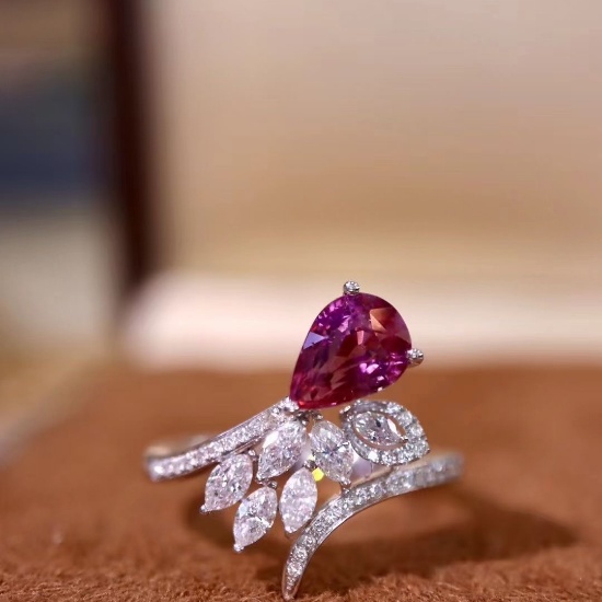 14k Gold 1.79 Ctw Natural Sapphire & Diamond Ring