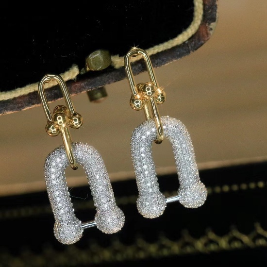 14k Gold 0.9 Ct Natural H Diamond Earrings