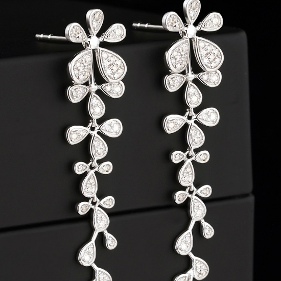 14k Gold 0.40 Ct Natural H Diamond Earrings