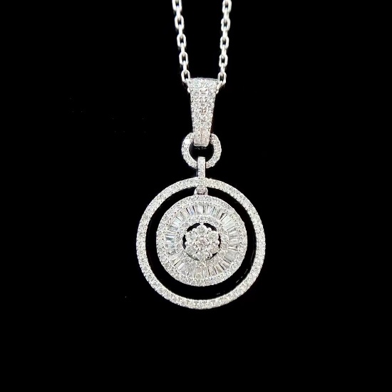 14k Gold 0 Ct Natural H Diamond Pendant