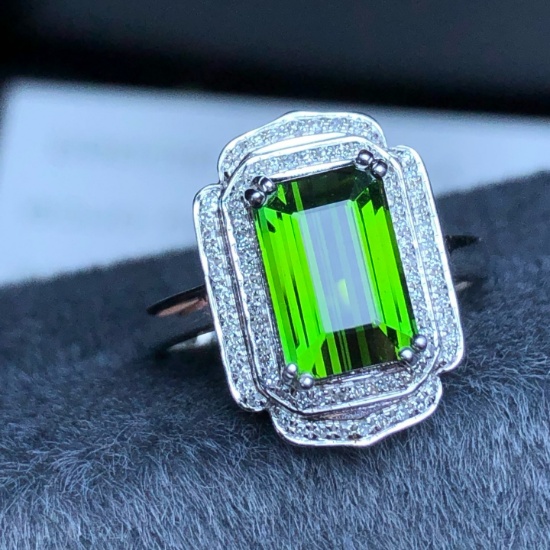 14k Gold 2.63 Ct Natural Tourmaline & Diamond Ring