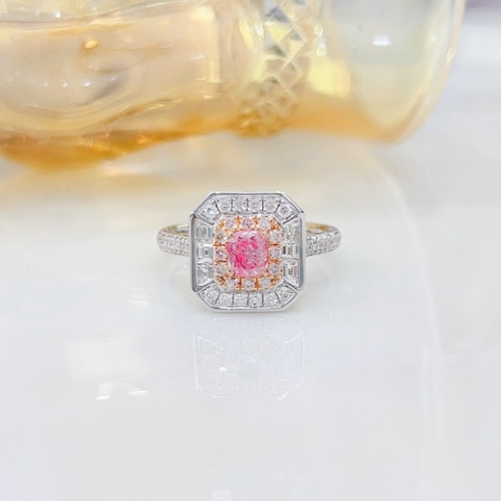 Gia Certified 14k Gold 1.02 Ctw Natural Pink Diamond & Diamond Ring/pendant