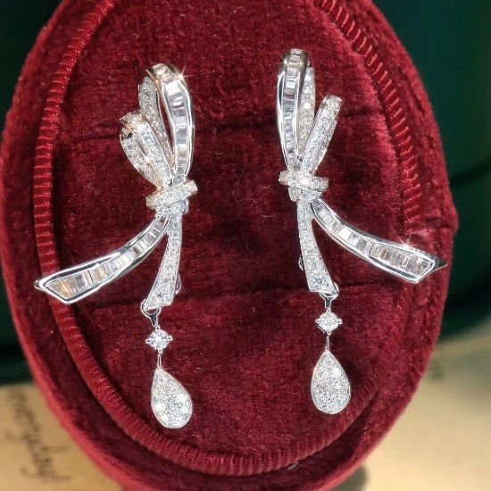 14k Gold 0.8 Ct Natural H Diamond Earrings