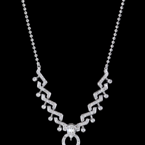 14k Gold 0.74 Ct Natural H Diamond Necklace