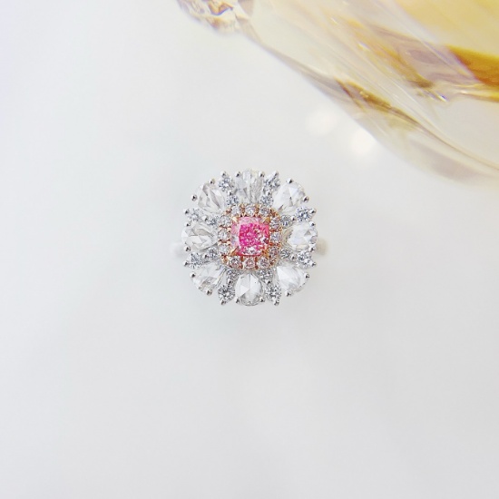 14k Gold 1.51 Ctw Natural Pink Diamond & Diamond & Cocktail Ring/pendant