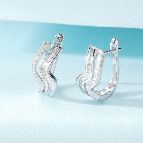 14k Gold 0.40 Ctw Natural H Diamond Earrings