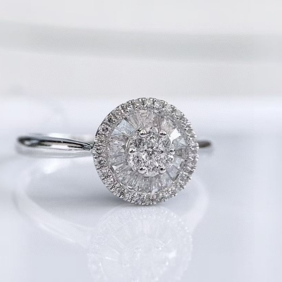 14k Gold 0.50 Ct Natural H Diamond Ring