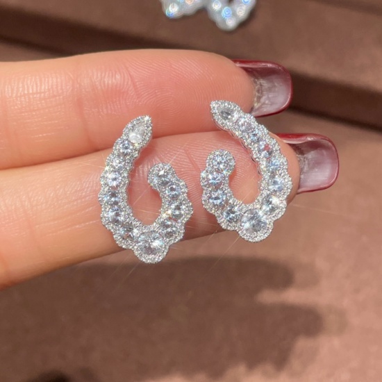 14k Gold 2.30 Ctw Natural Sapphire & Diamond Earrings