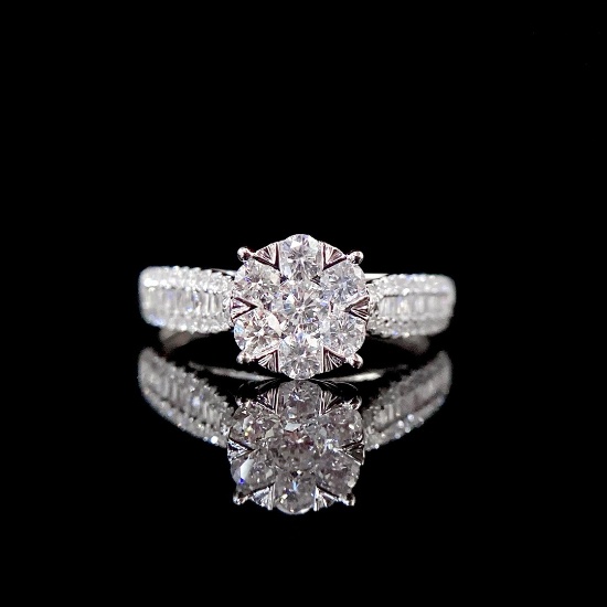 14k Gold 0.7 Ct Natural H Diamond Ring