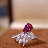 14k Gold 1.79 Ctw Natural Sapphire & Diamond Ring