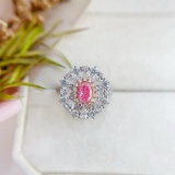 Gia Certified 14k Gold 2.01 Ctw Natural Pink Diamond & Diamond Ring/pendant