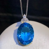 14k Gold 17.75 Ct Natural Topaz Pendant