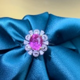 14k Gold 2.37 Ctw Natural Sapphire & Diamond Ring