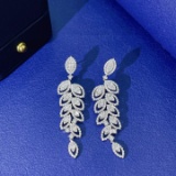 14k Gold 3.24 Ctw Natural H Diamond Earrings