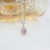 14k Gold 0.53 Ctw Natural Pink Diamond & Diamond Necklace
