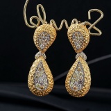 14k Gold 1.52 Ct Natural Color Diamond Earrings